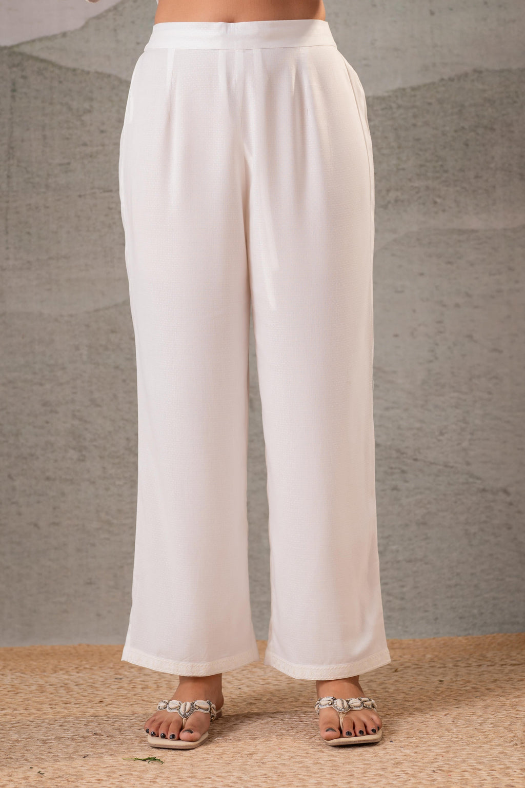 Juniper Cotton Bloom White Embroidered Co-Ord Set