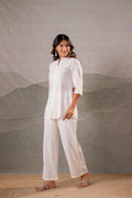 Juniper Cotton Bloom White Embroidered Co-Ord Set