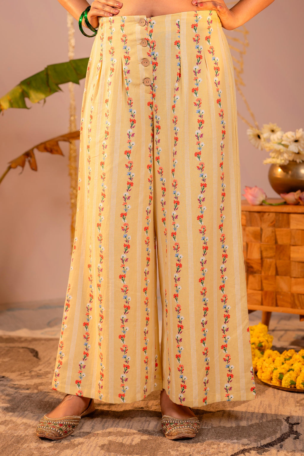 Juniper Palm Muse Beige Co-Ord Set