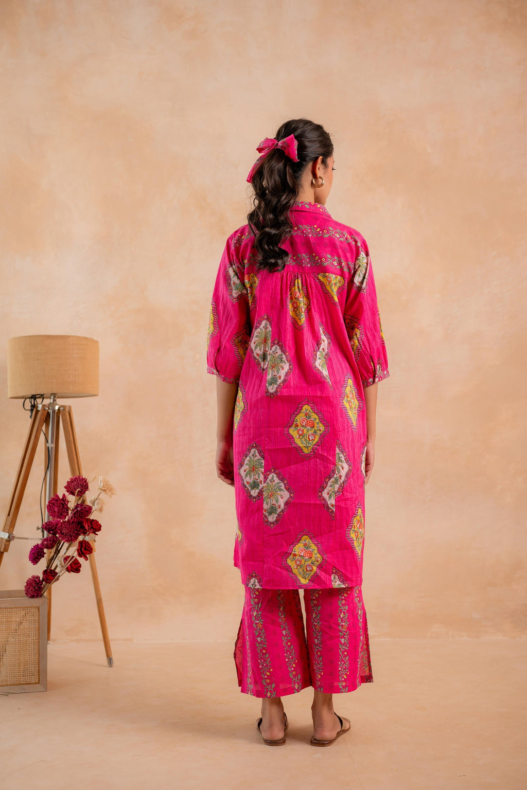 Juniper Gulnaar Heritage Print Kurta And Pant Set