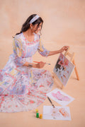 Juniper Pastel Patch Garden Tiered Maxi Dress