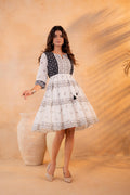 Juniper Black & White Heritage Tier Dress