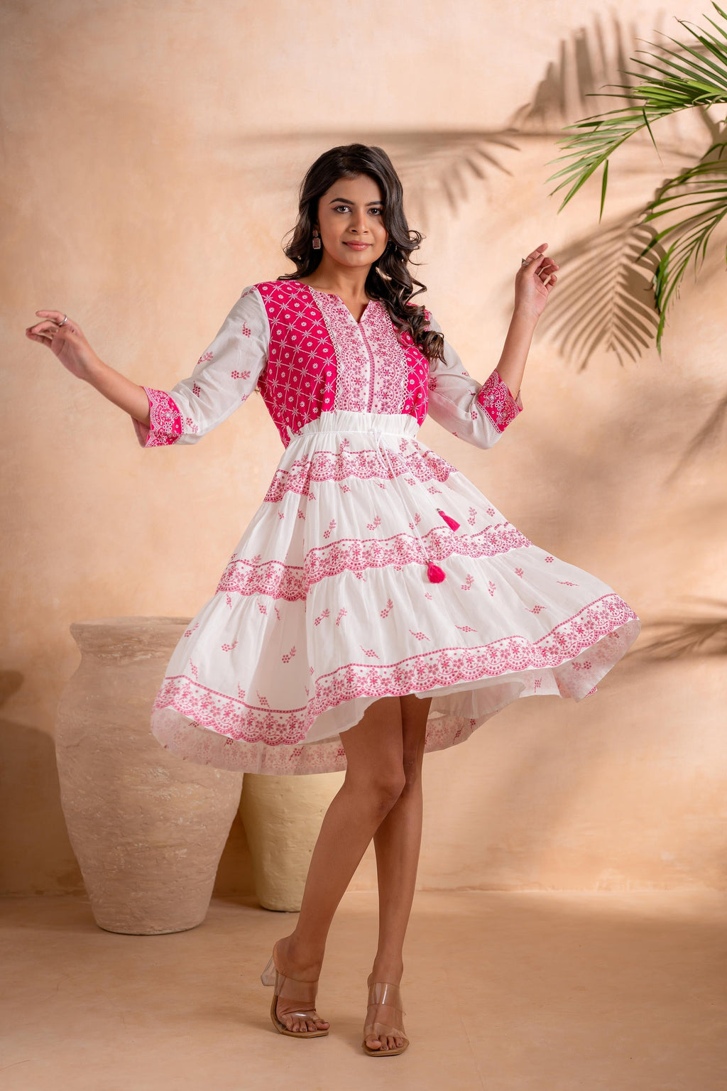 Juniper Fuchsia Heritage Tier Dress