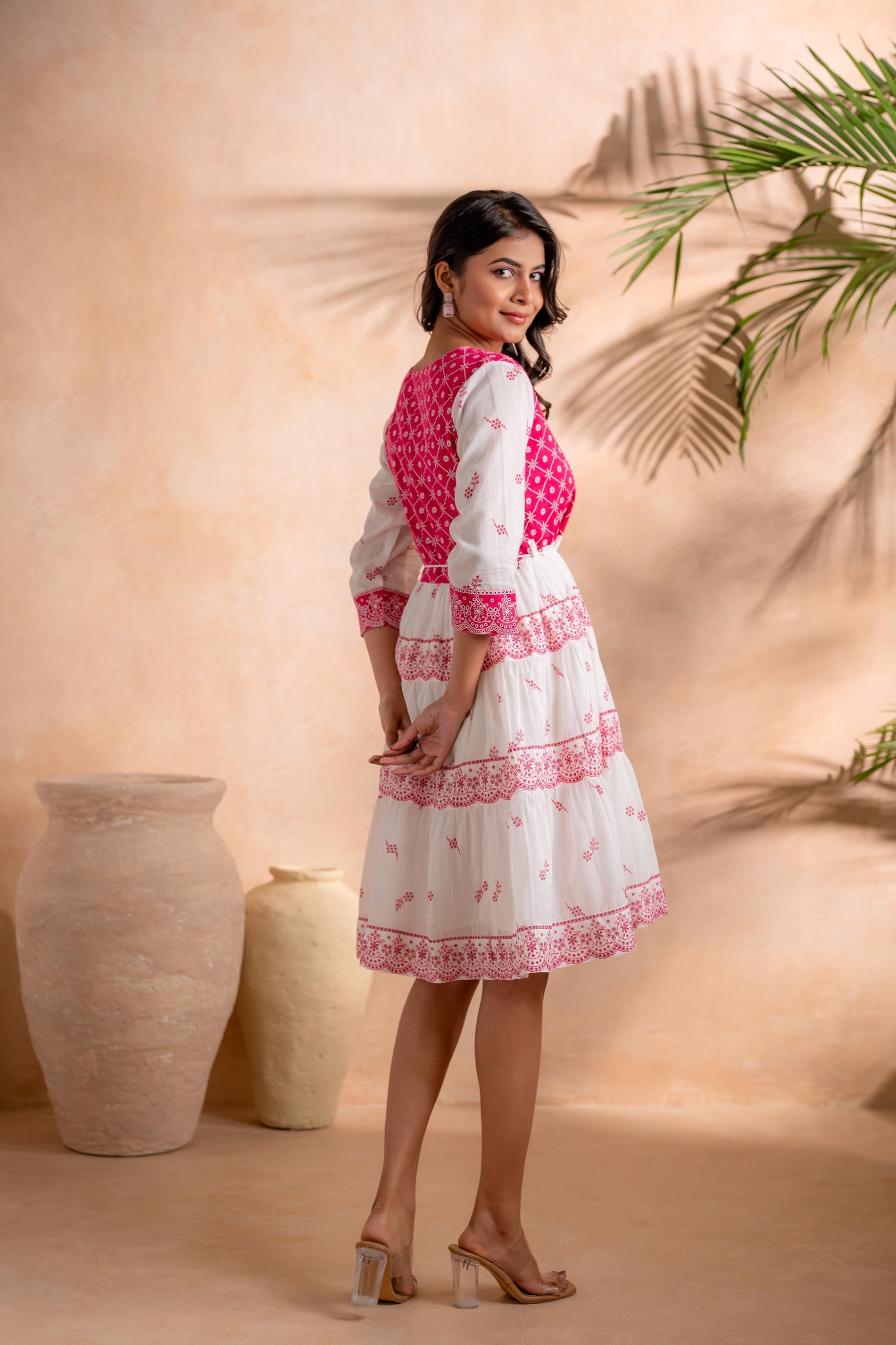 Juniper Fuchsia Heritage Tier Dress