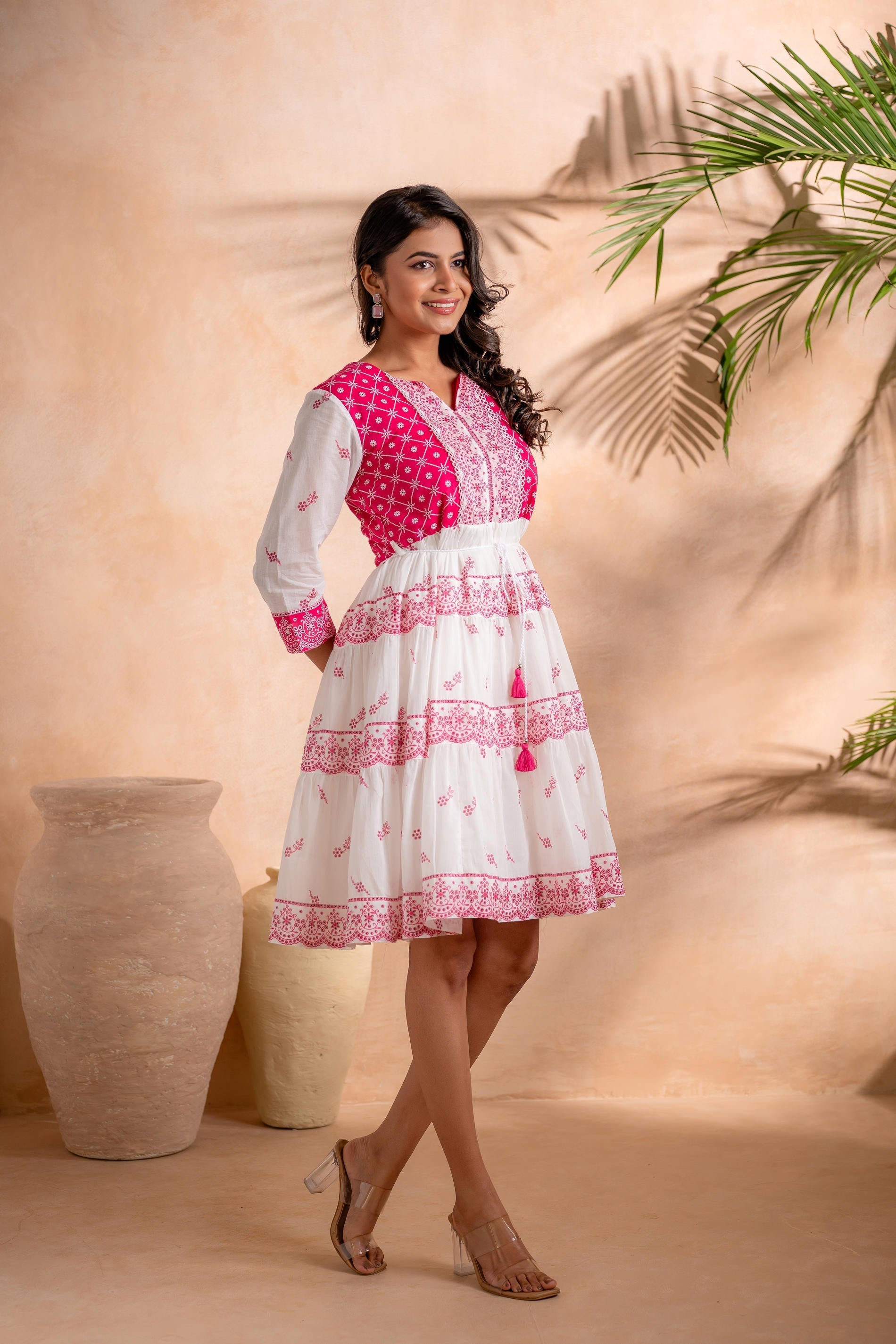 Juniper Fuchsia Heritage Tier Dress