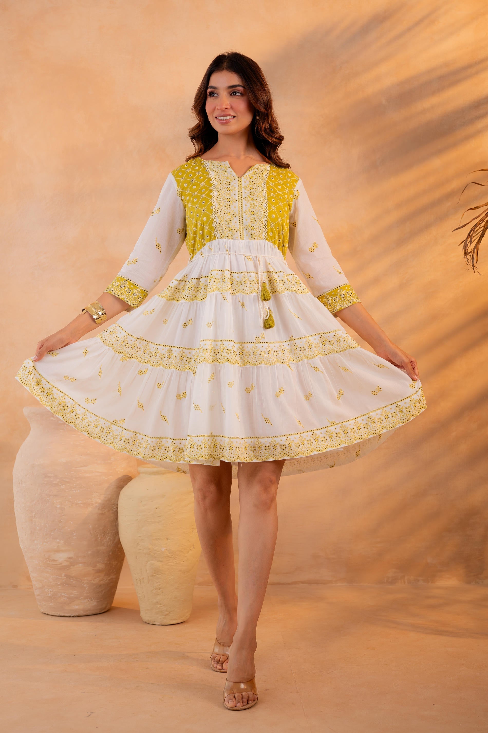 Juniper Lime Heritage Tier Dress