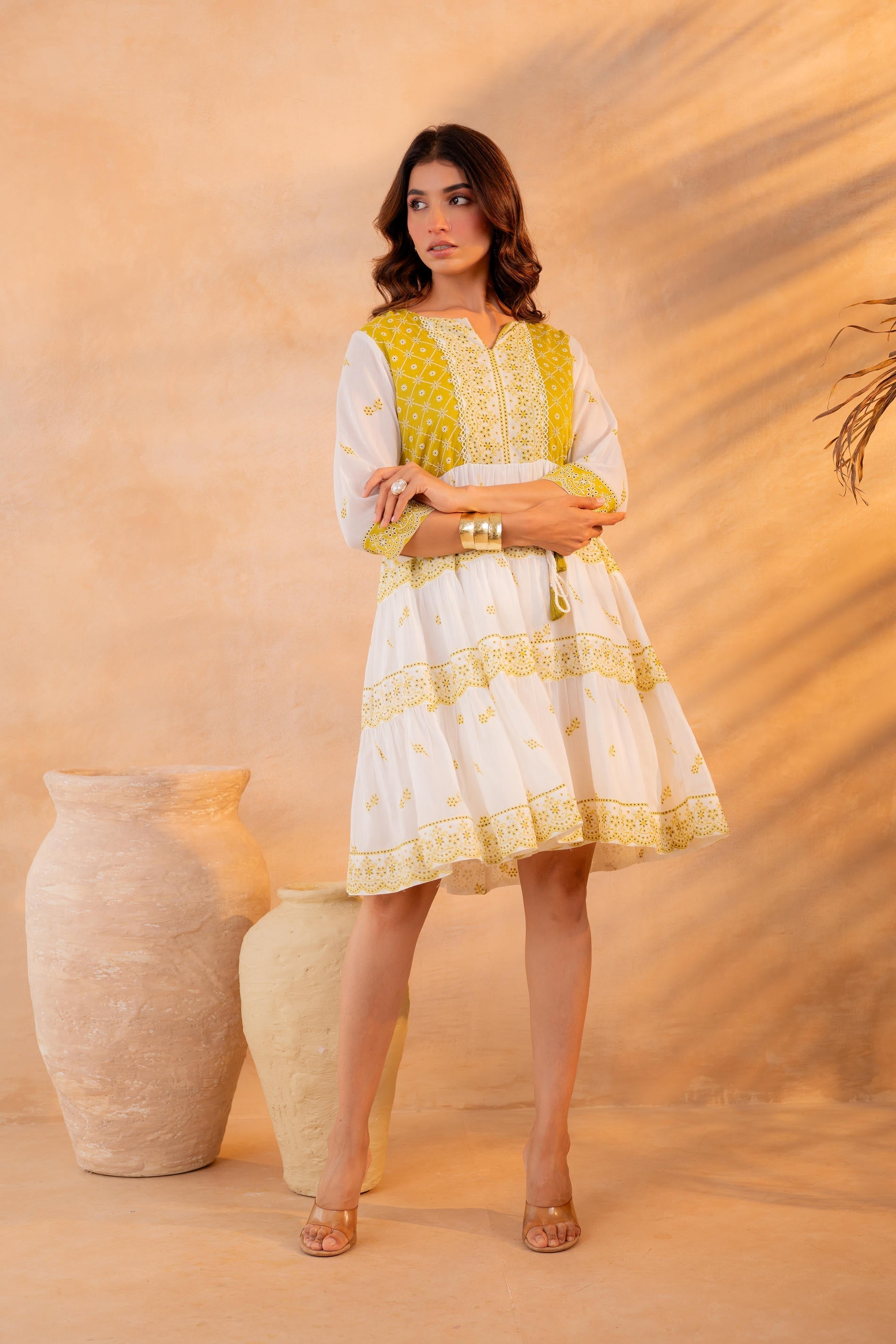 Juniper Lime Heritage Tier Dress