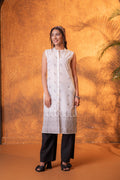 Juniper Black & White Bloom Border Kurta