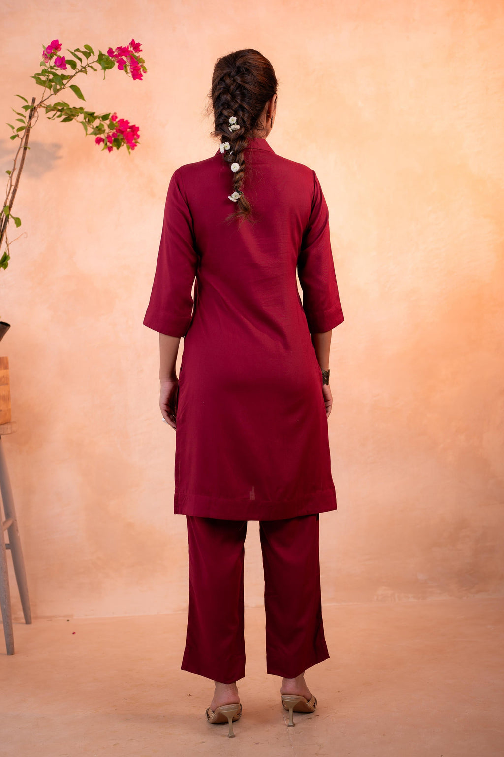 Juniper RedWood Bloom Printed Kurta Set