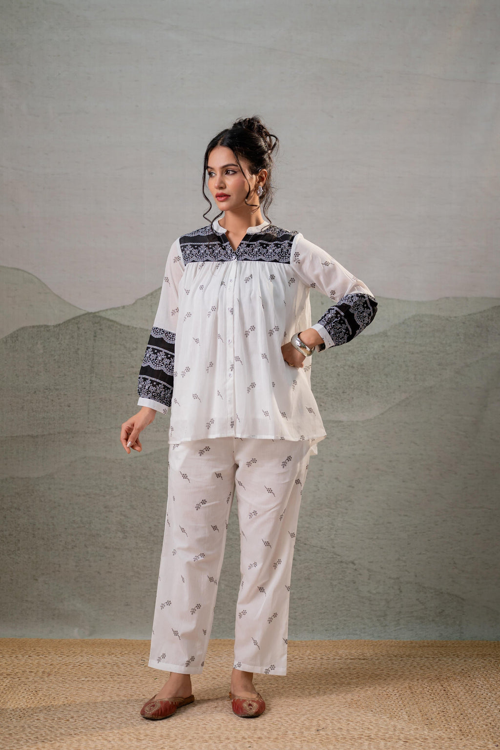 Juniper Ivory Kalaa Printed Tunic Set