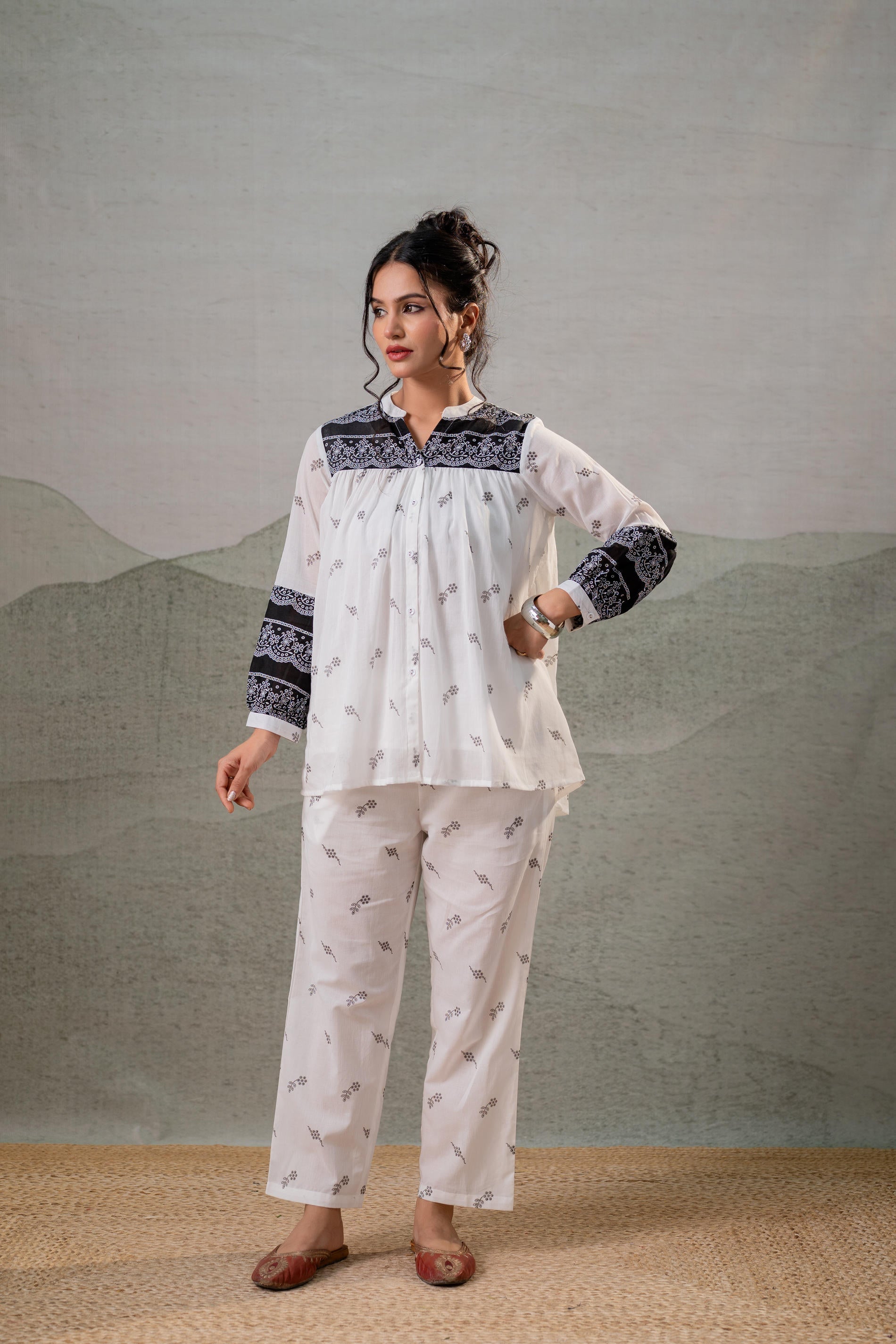 Juniper Ivory Kalaa Printed Tunic Set