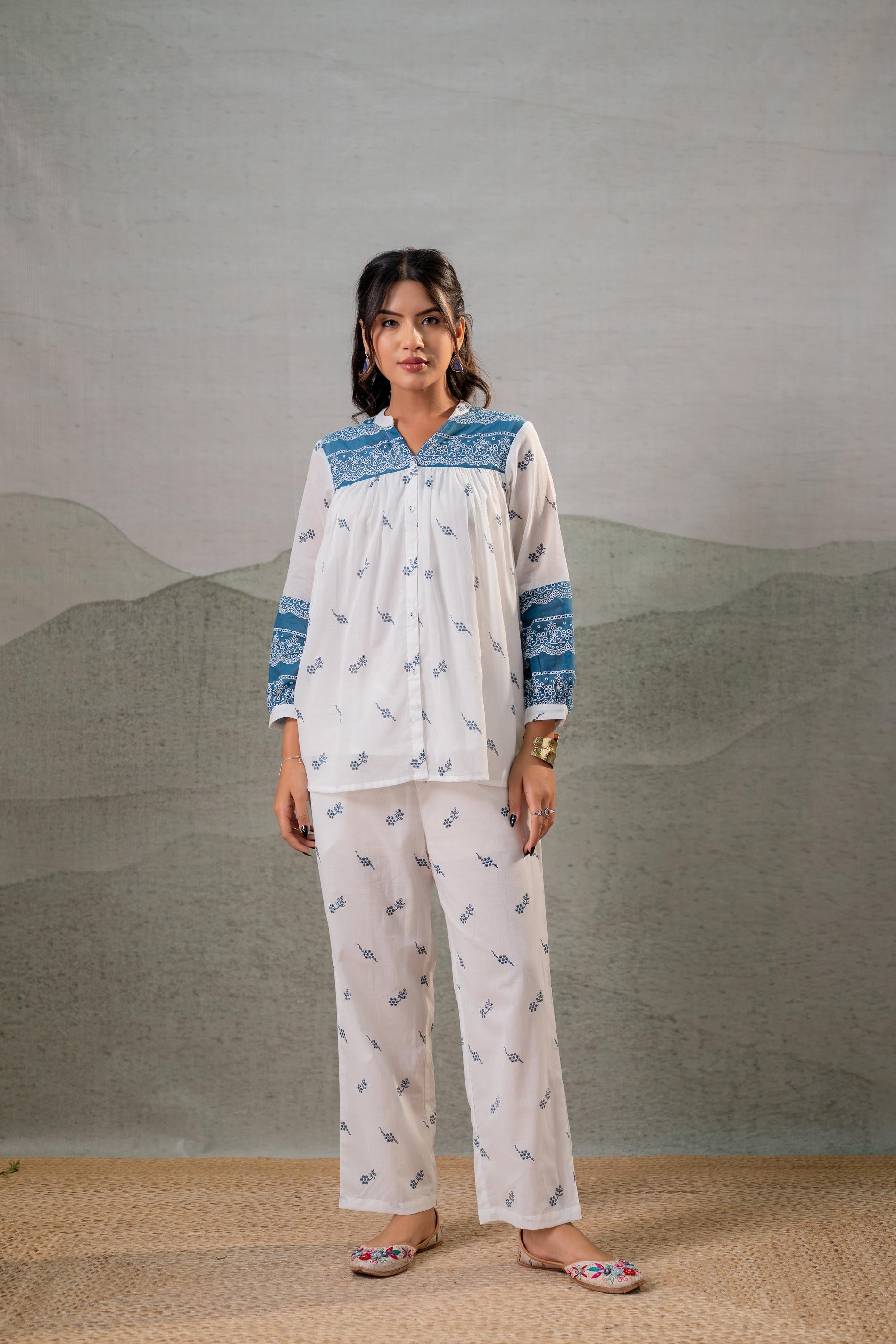 Juniper Ivory Kalaa Printed Tunic Set