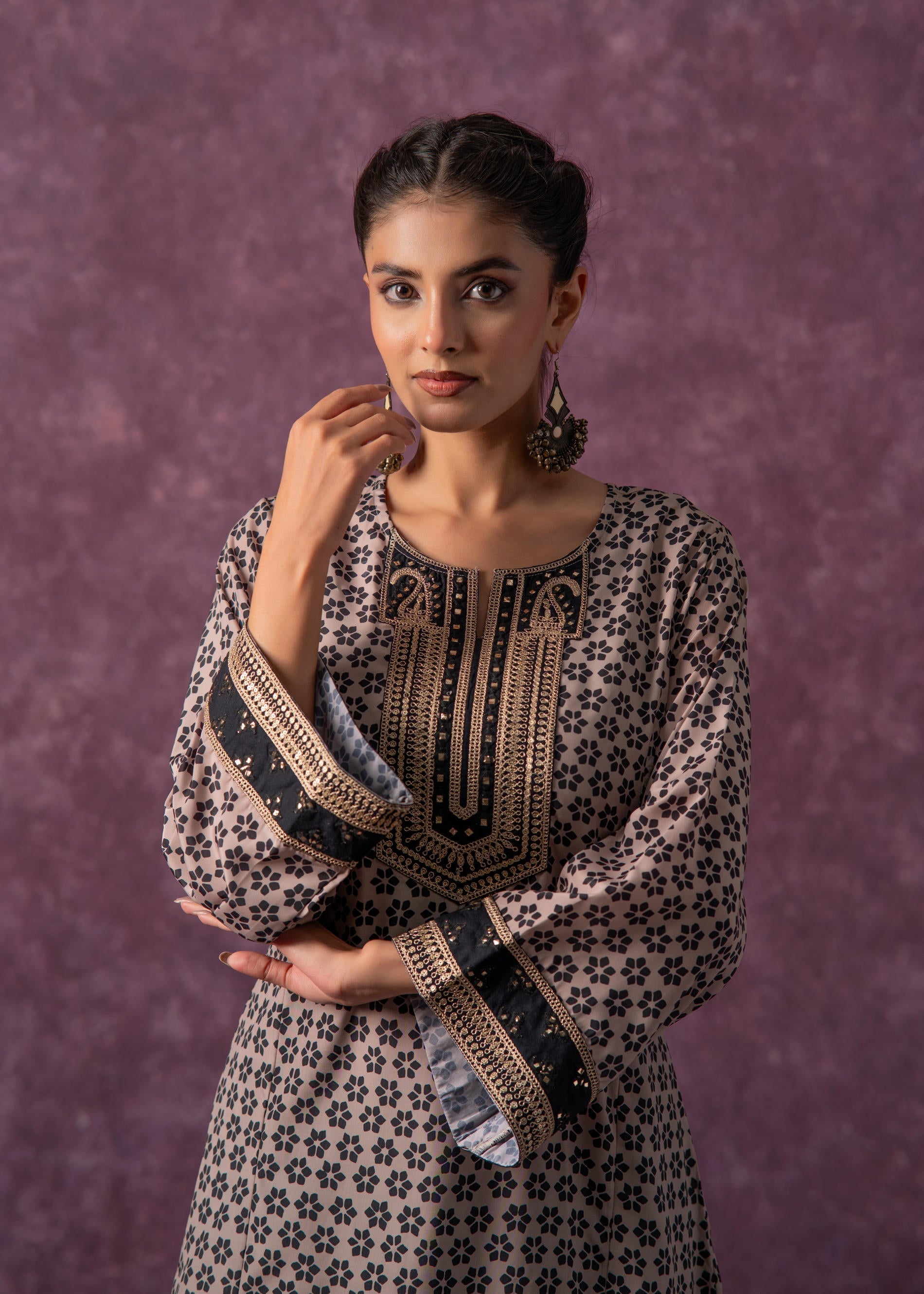 Juniper Noor Jaal Printed Long Kurta