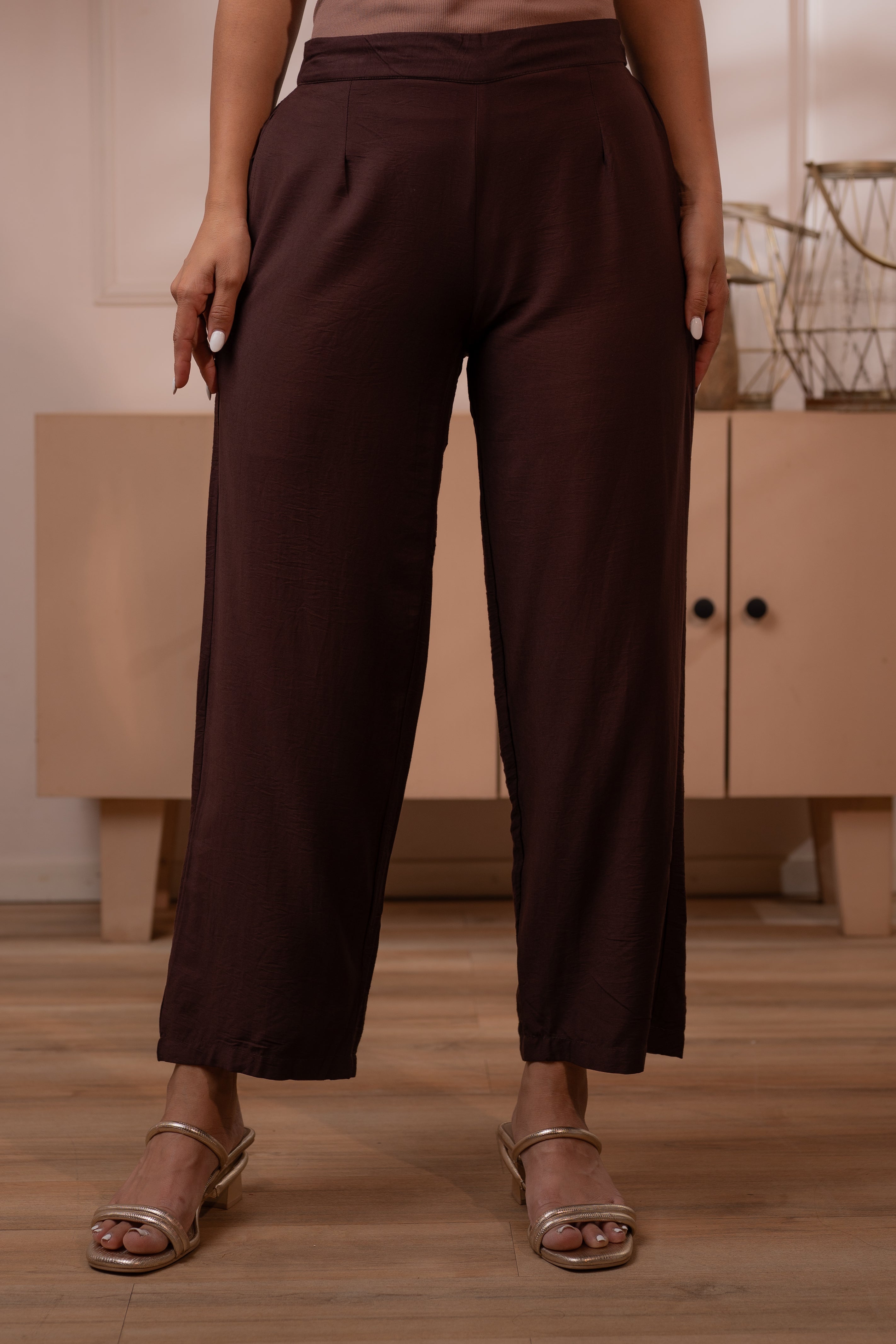Juniper Modern Chocolate Brown Indo-Fusion Co-Ord Set