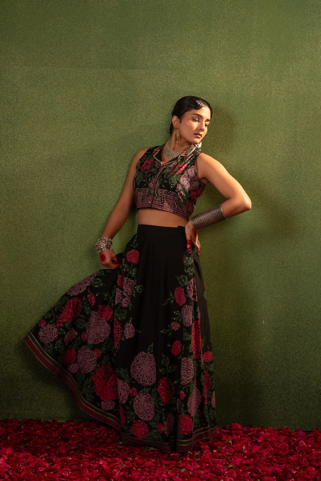 Juniper Contemporary Printed Top Skirt Set