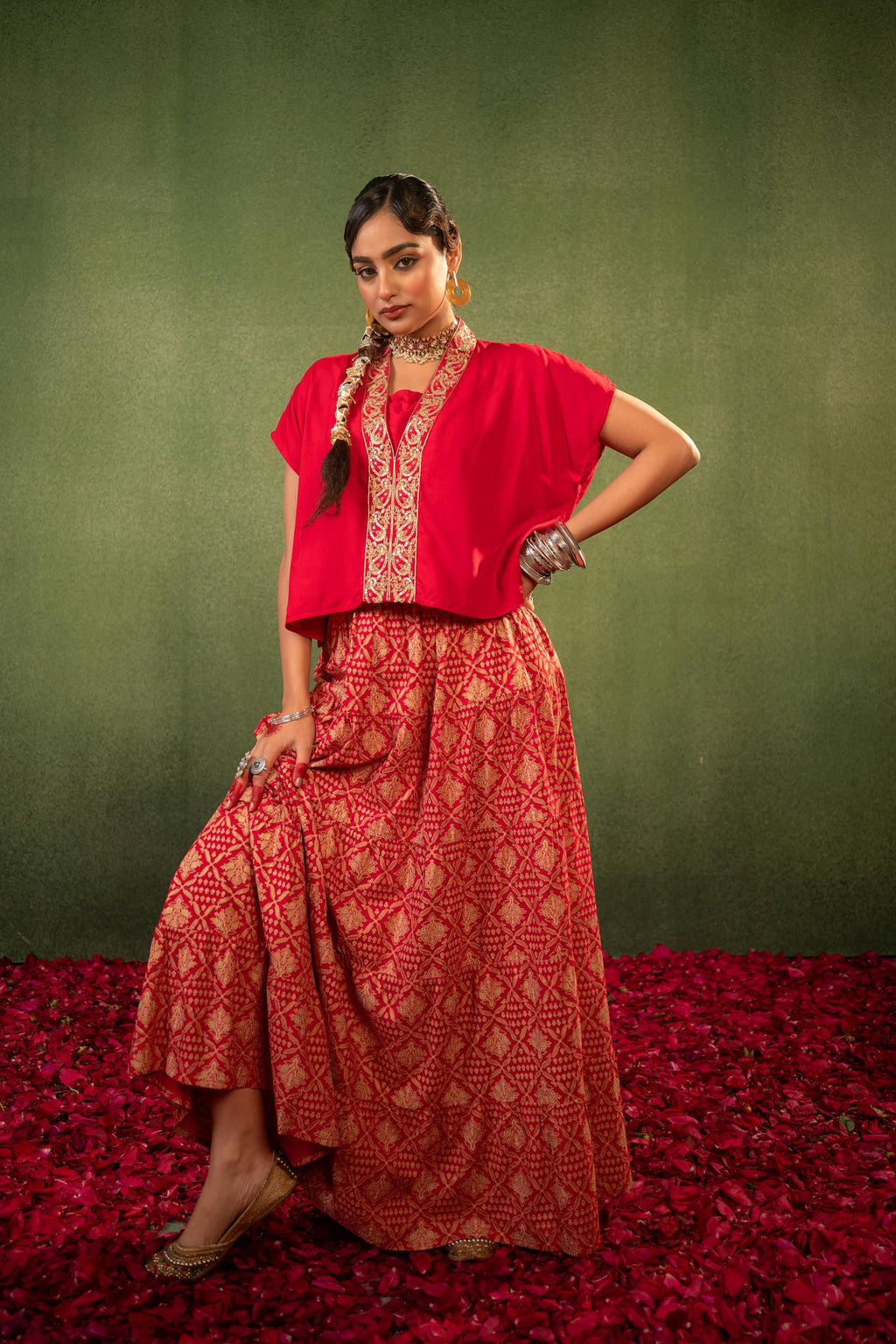 Juniper Virasat Printed Skirt Set