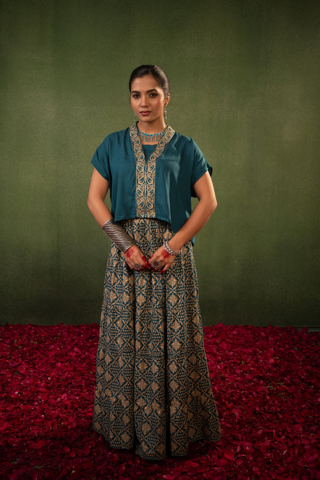 Juniper Virasat Printed Skirt Set