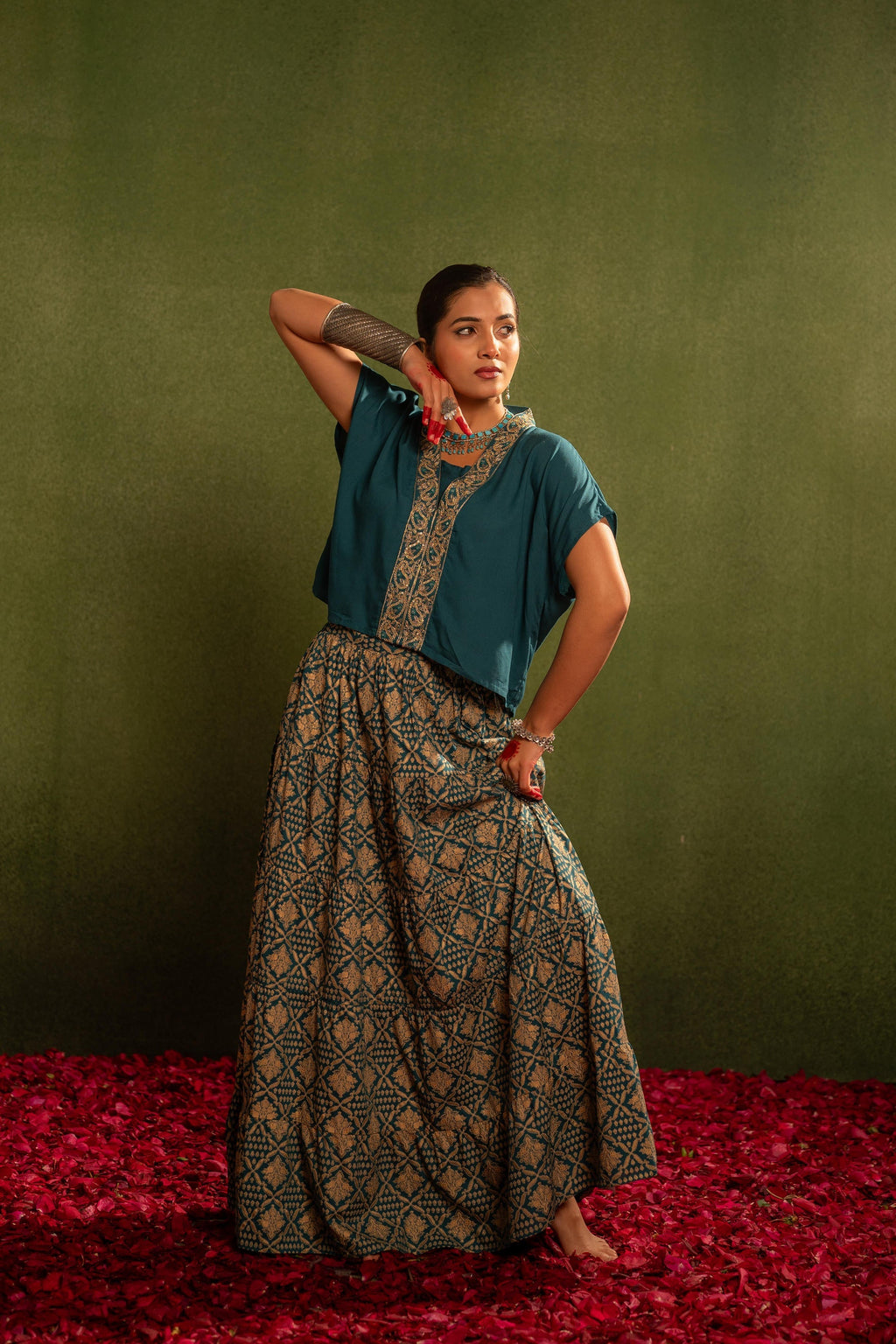 Juniper Virasat Printed Skirt Set