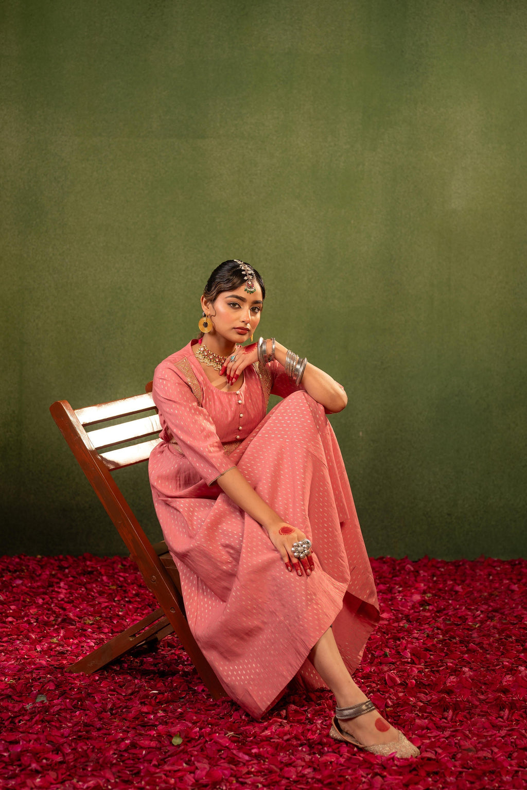 Juniper Gulnaar Riwaayat Pink Anarkali Dress