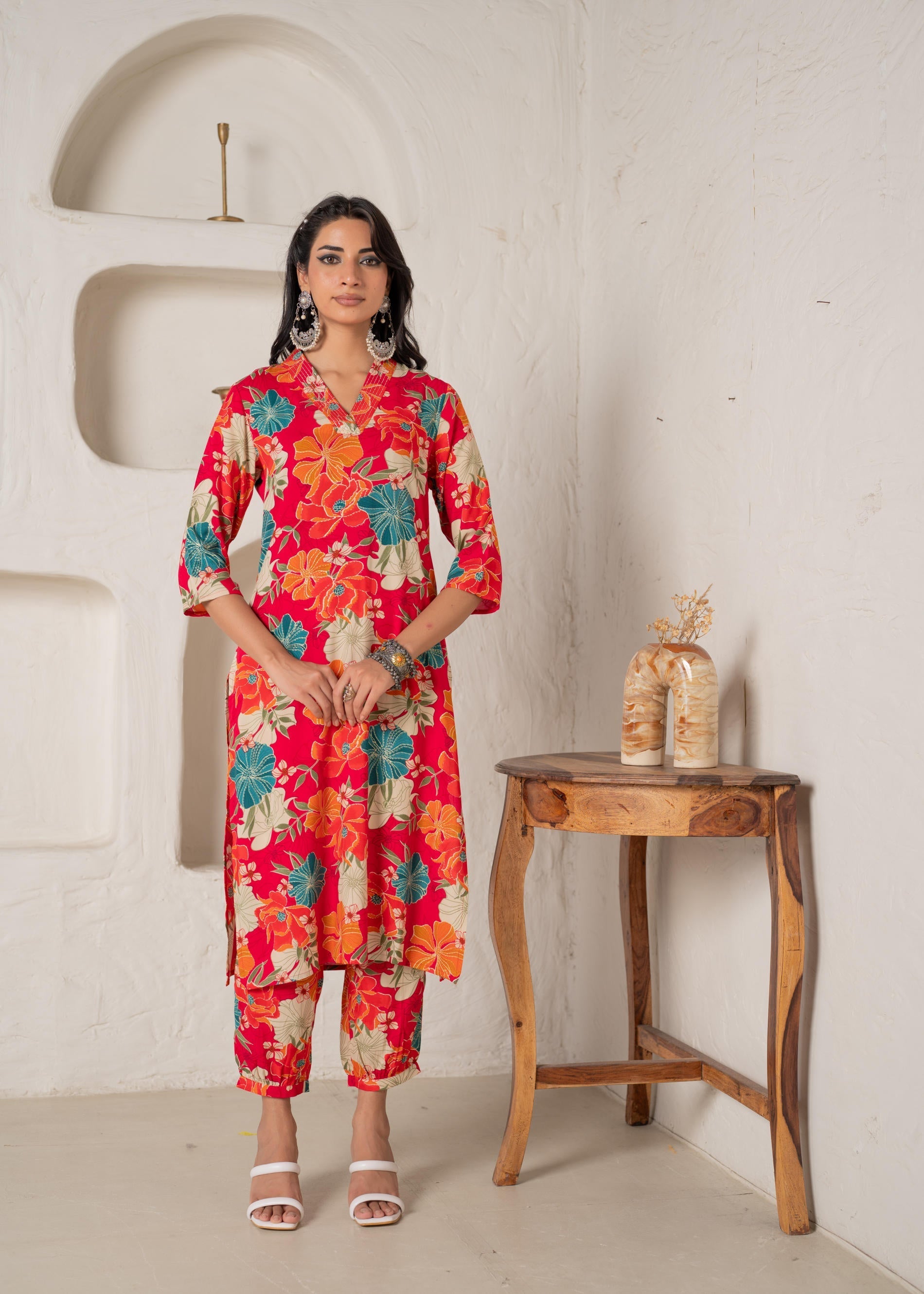 Juniper Floral Printed Straight Kurta Set