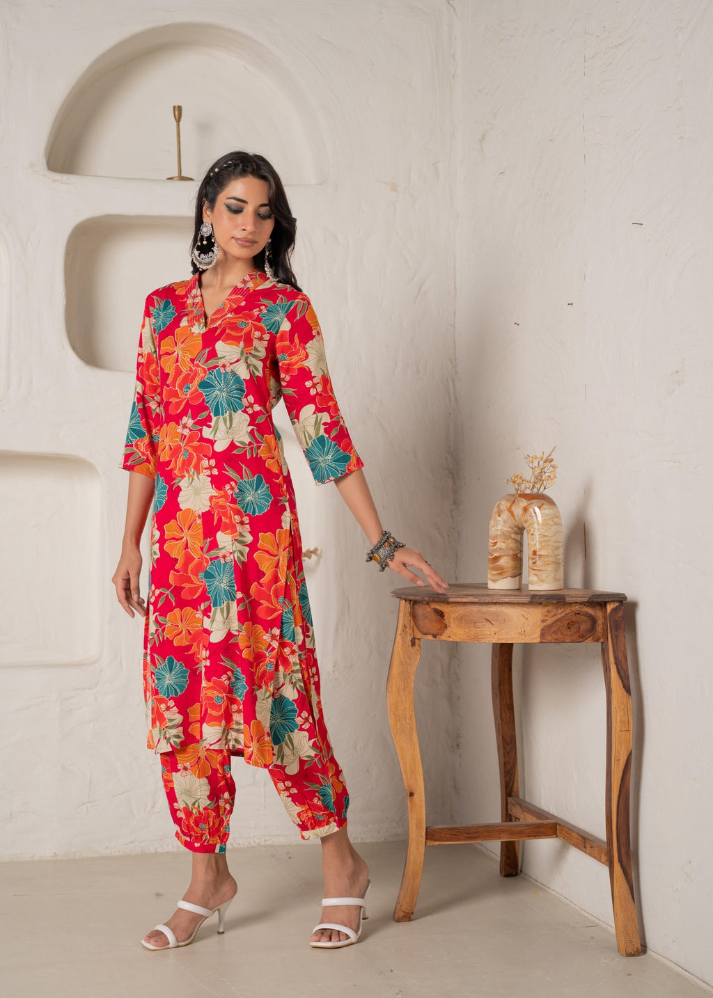 Juniper Floral Printed Straight Kurta Set
