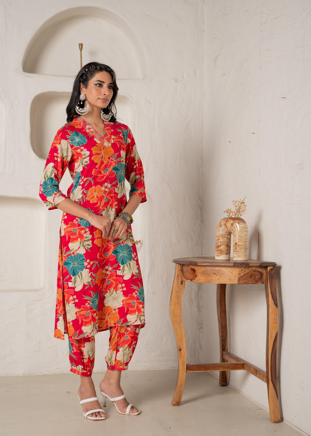 Juniper Floral Printed Straight Kurta Set