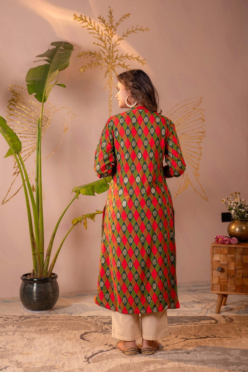 Juniper Geometric Printed Straight Kurta