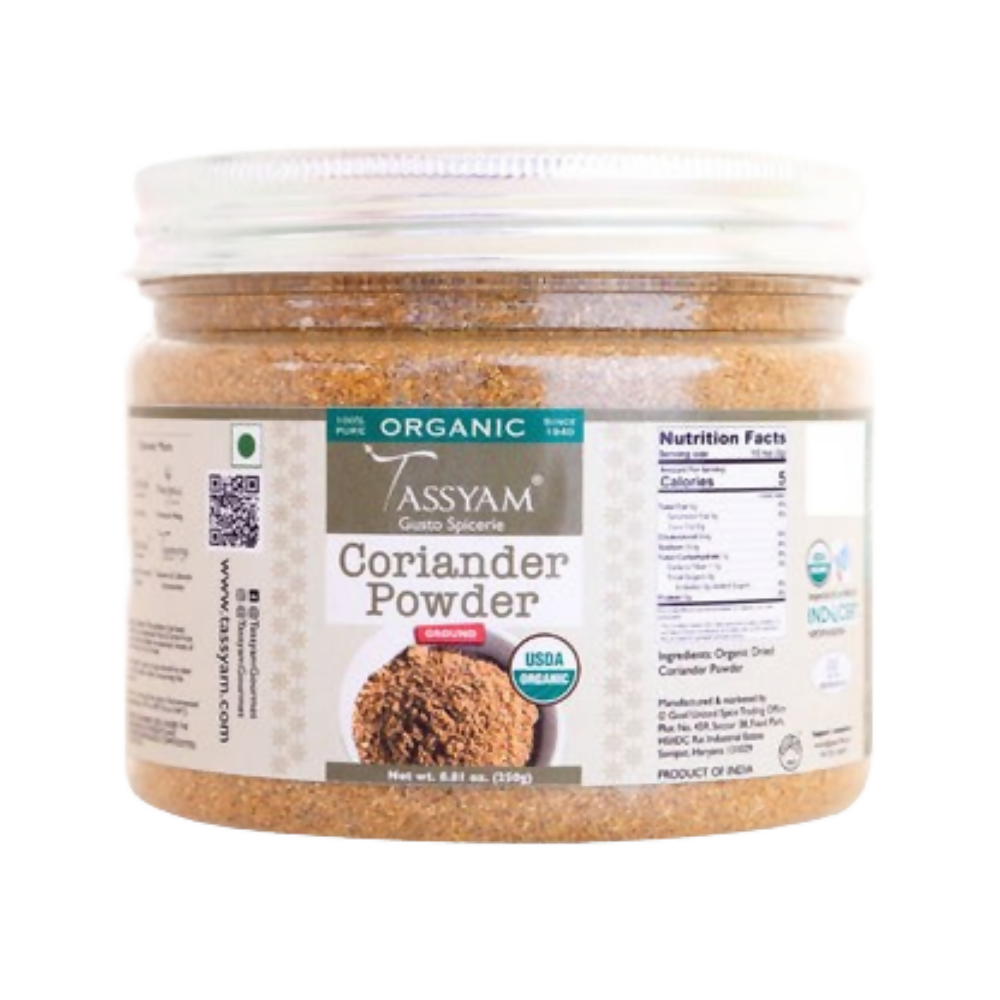 Tassyam Organics Certified 100% Organic Coriander Seeds Powder