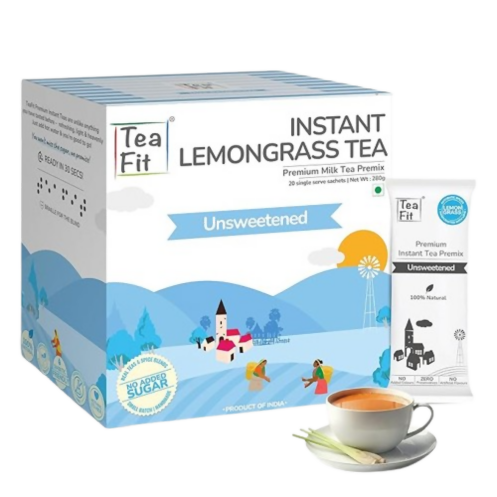 TeaFit Premium NO SUGAR Instant Lemongrass Tea Premix