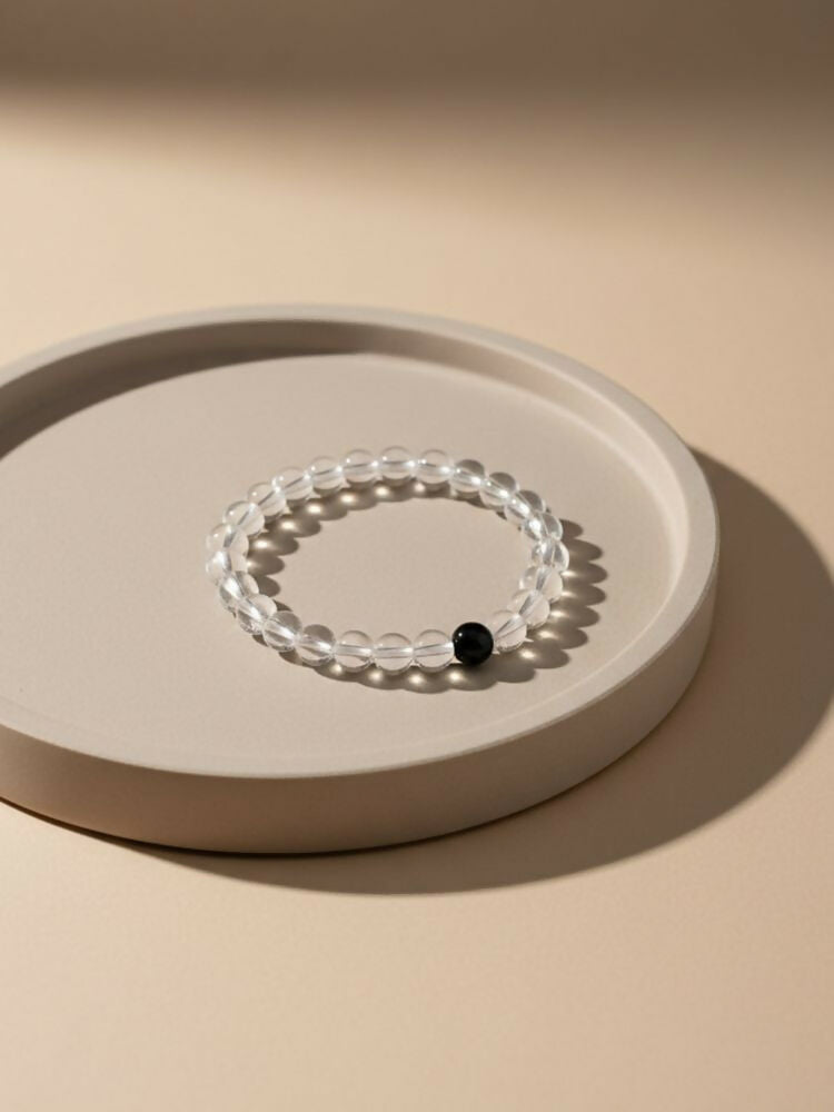 NVR White Crystal Evil Eye Bracelet for Men & Women