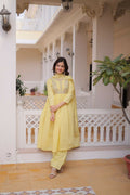 Teeya Creation Womens New Mul Chanderi With Beads Embroidery-Work Kurta Set