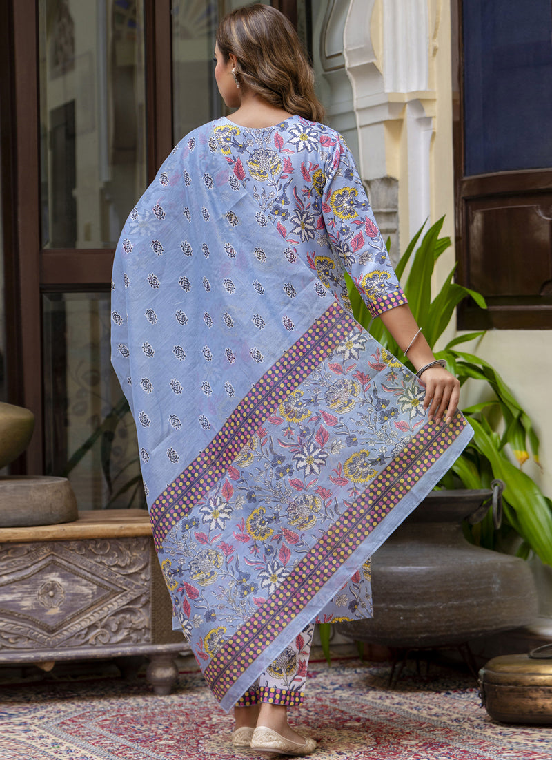 Vegaa Fashion Off-White Cotton Kota Checks Salwar Suit