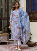 Vegaa Fashion Off-White Cotton Kota Checks Salwar Suit