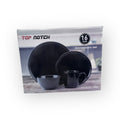 Top Notch – Black 16-Piece Dinnerware Set