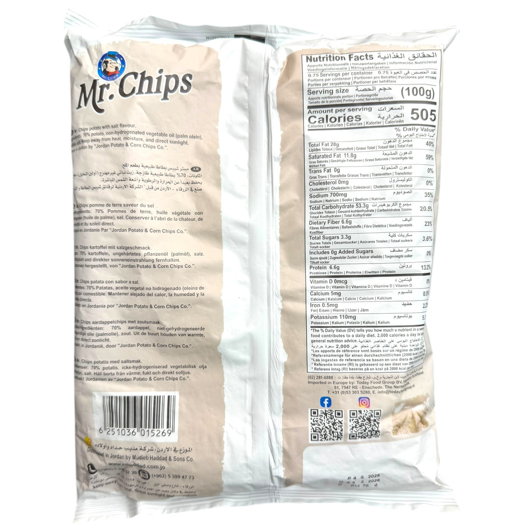 Mr.Chips 70g Salted Potato Chips – Crunchy Snack