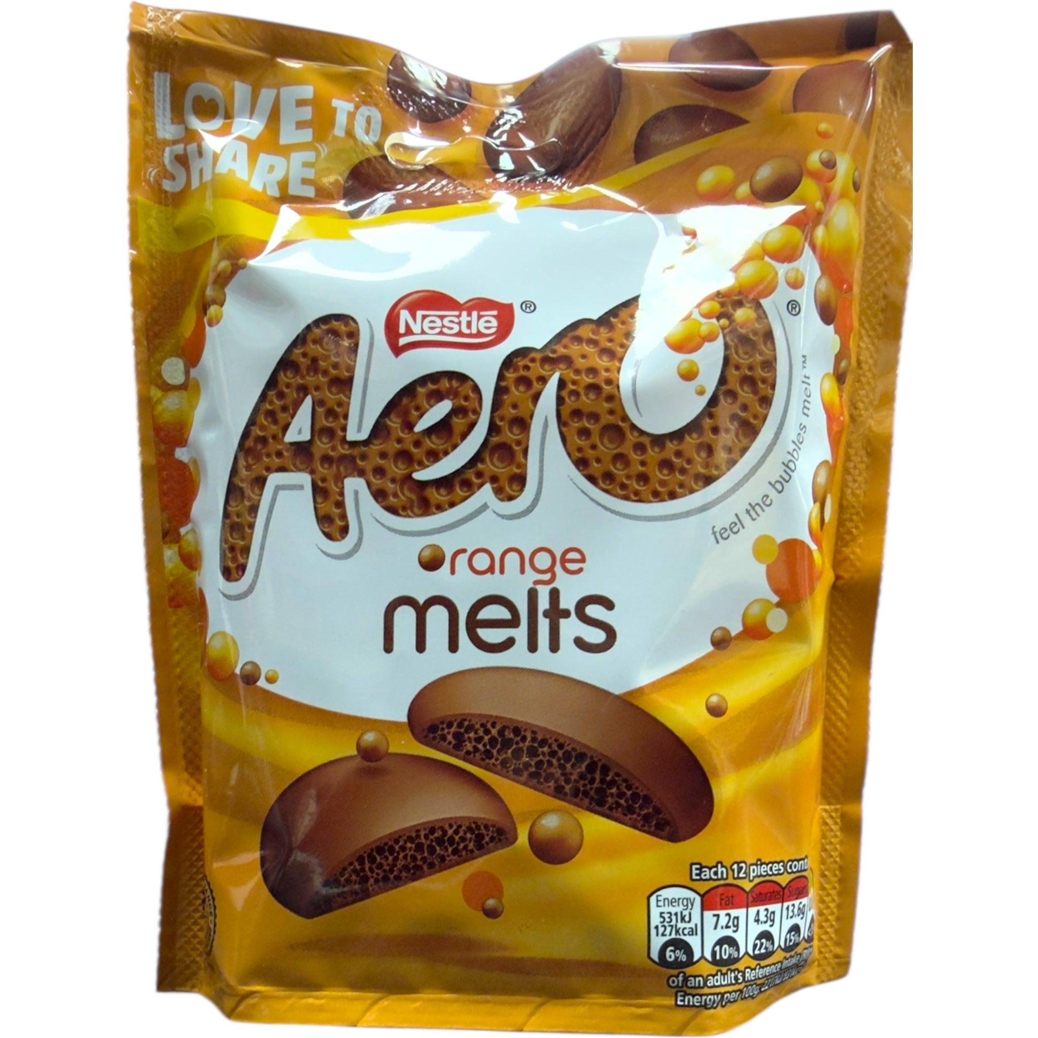 Nestlé Aero Orange Chocolate Melts 100g