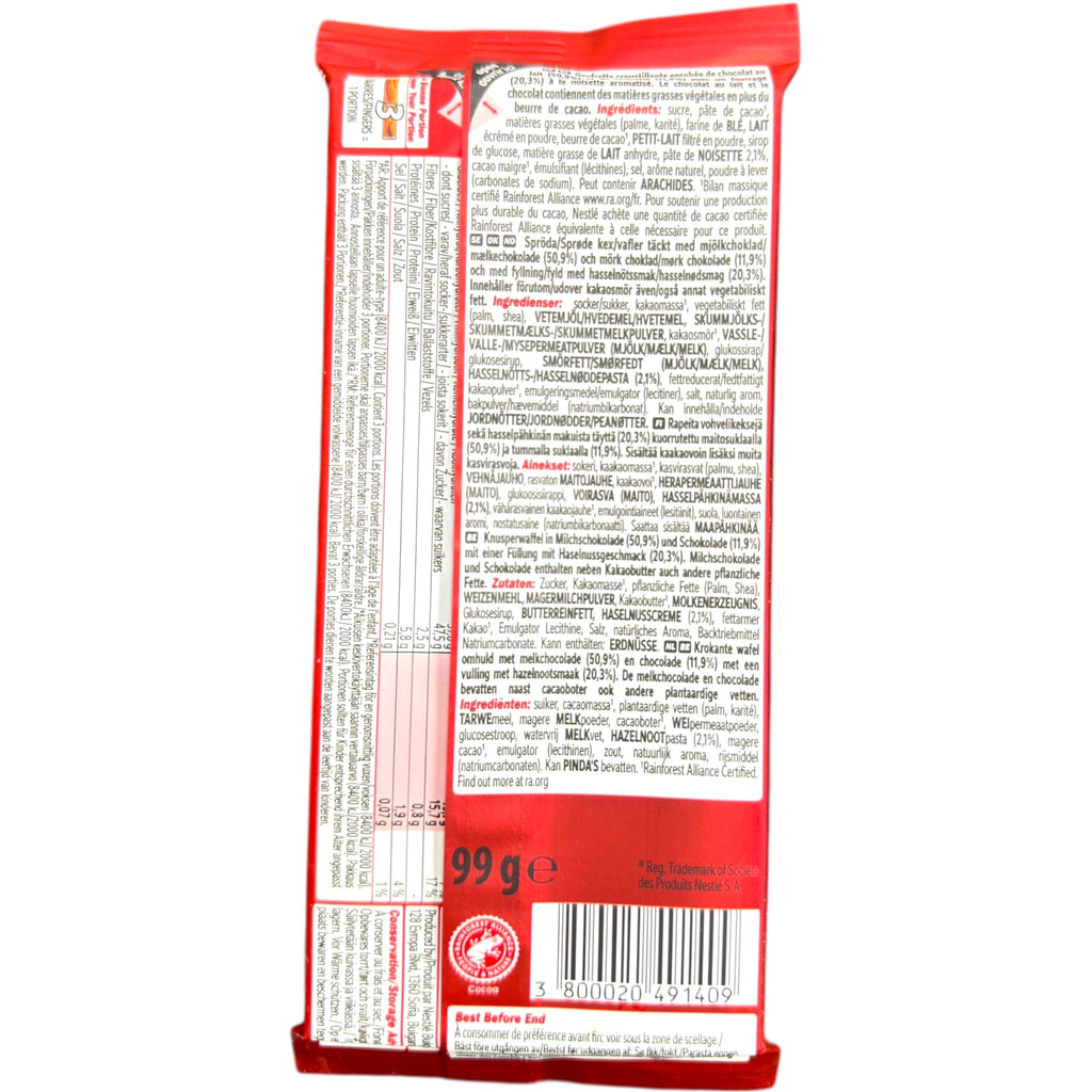 KitKat Hazelnut Chocolate Wafer Bar 99g