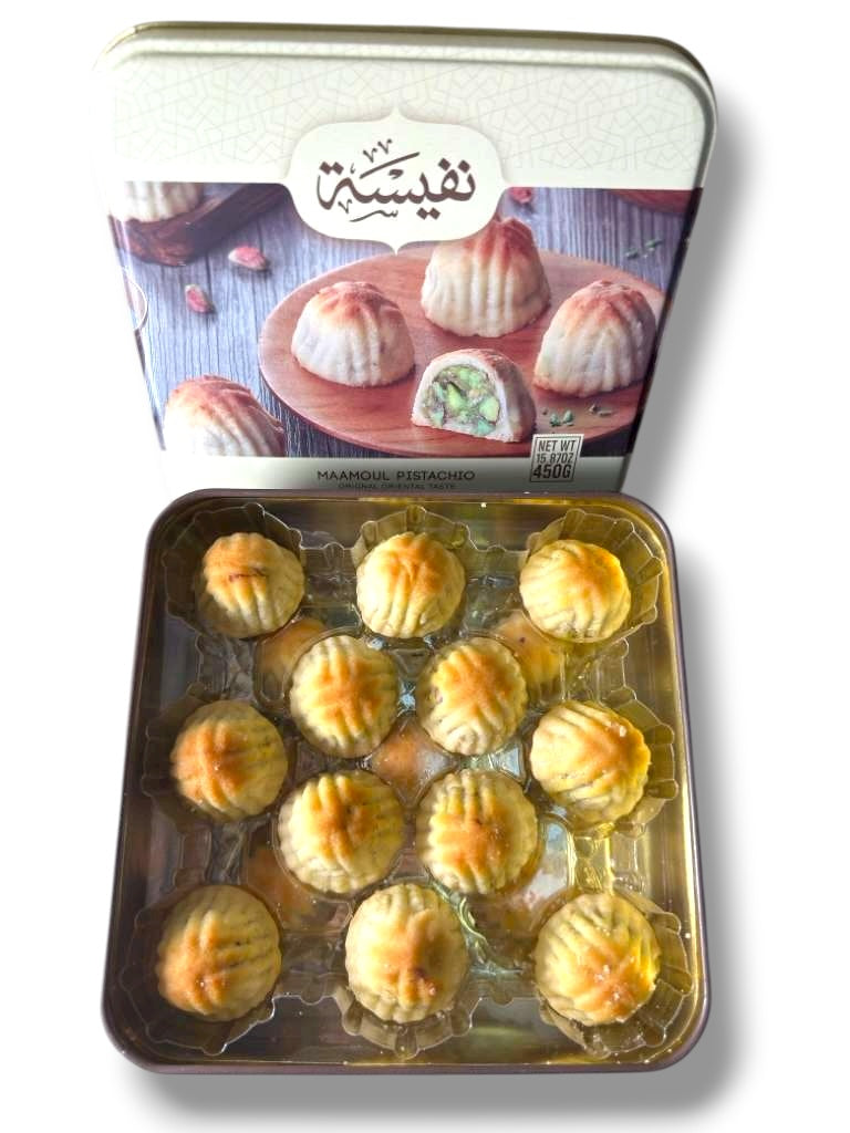 Nafeesah Pistachio Maamoul Cookies – Authentic Middle Eastern Pastry