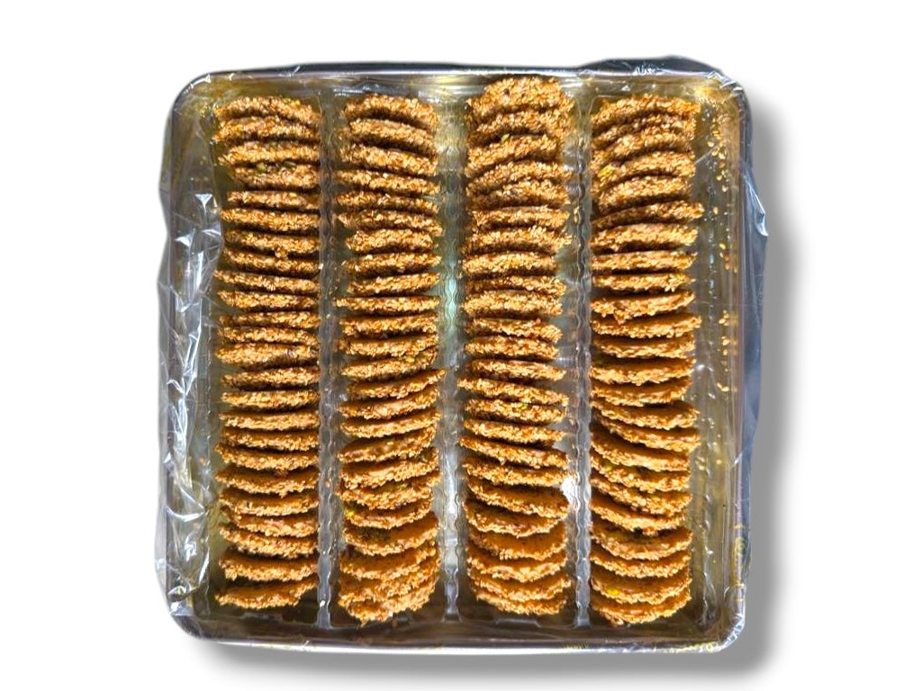 Nafeesah Barazek Cookies, 500g — Sesame & Pistachio
