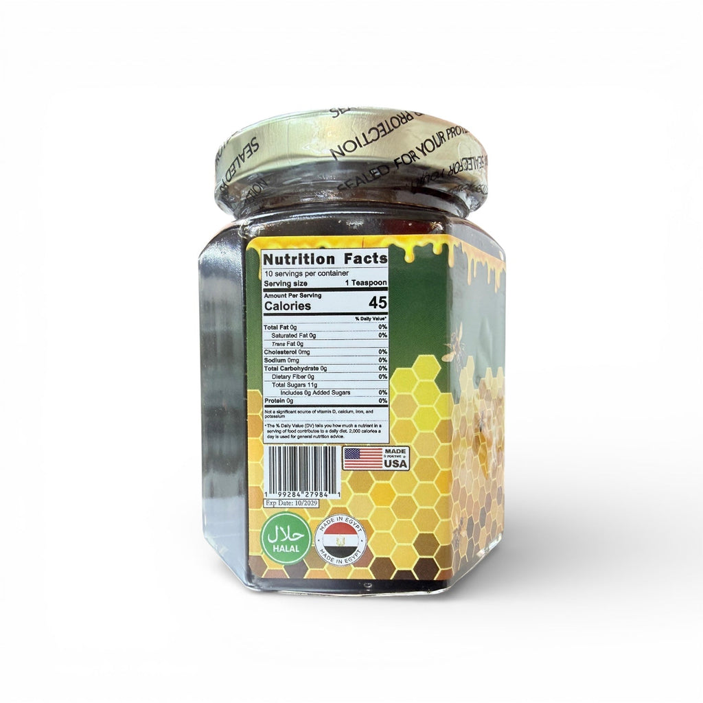 HONEY RUSH Artisan Honey - Energy  Support (8 OUNCES) honey jar