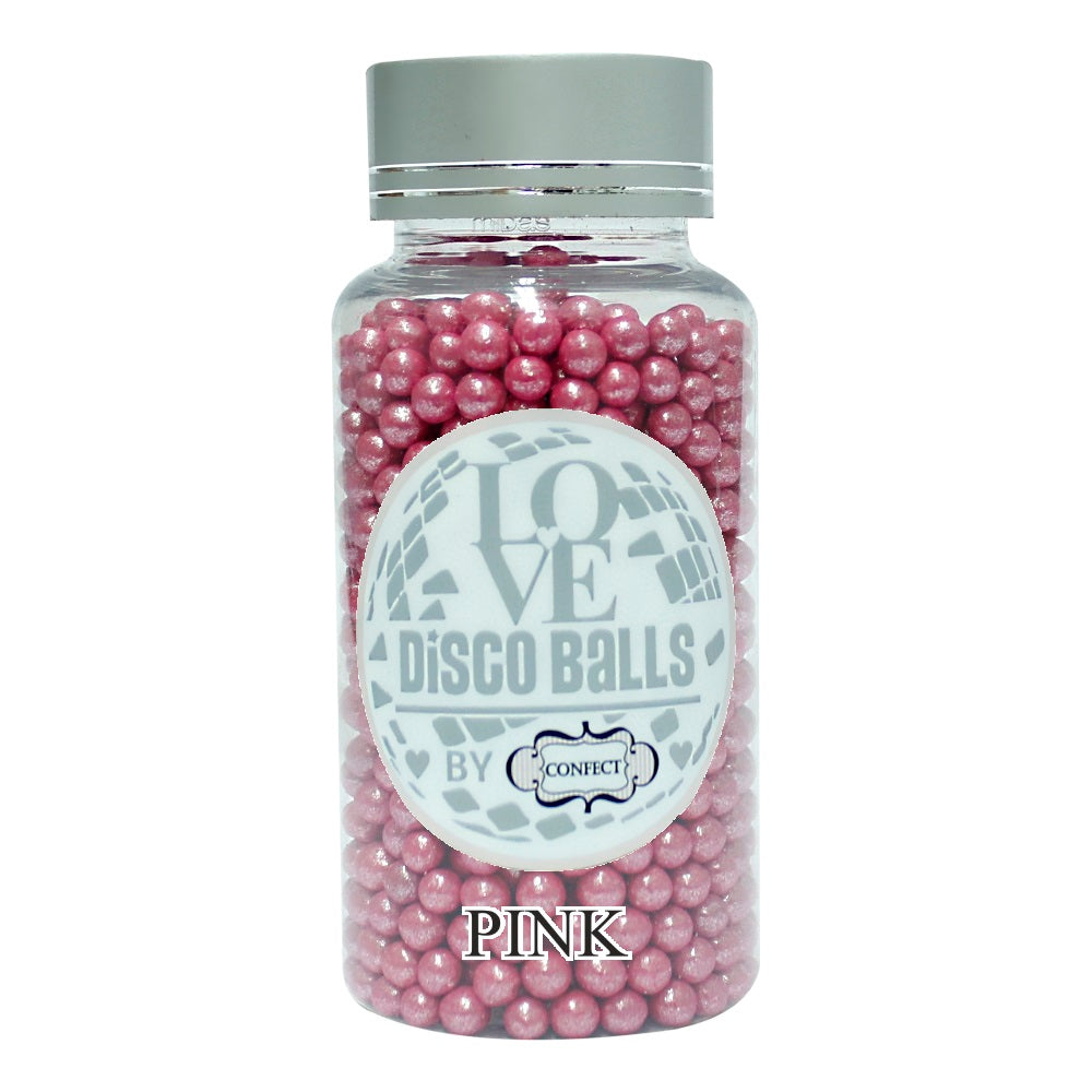Confect Pink Disco Balls Sprinkles 5 MM