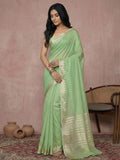 Anaita Rama Cotton Saree With Blouse