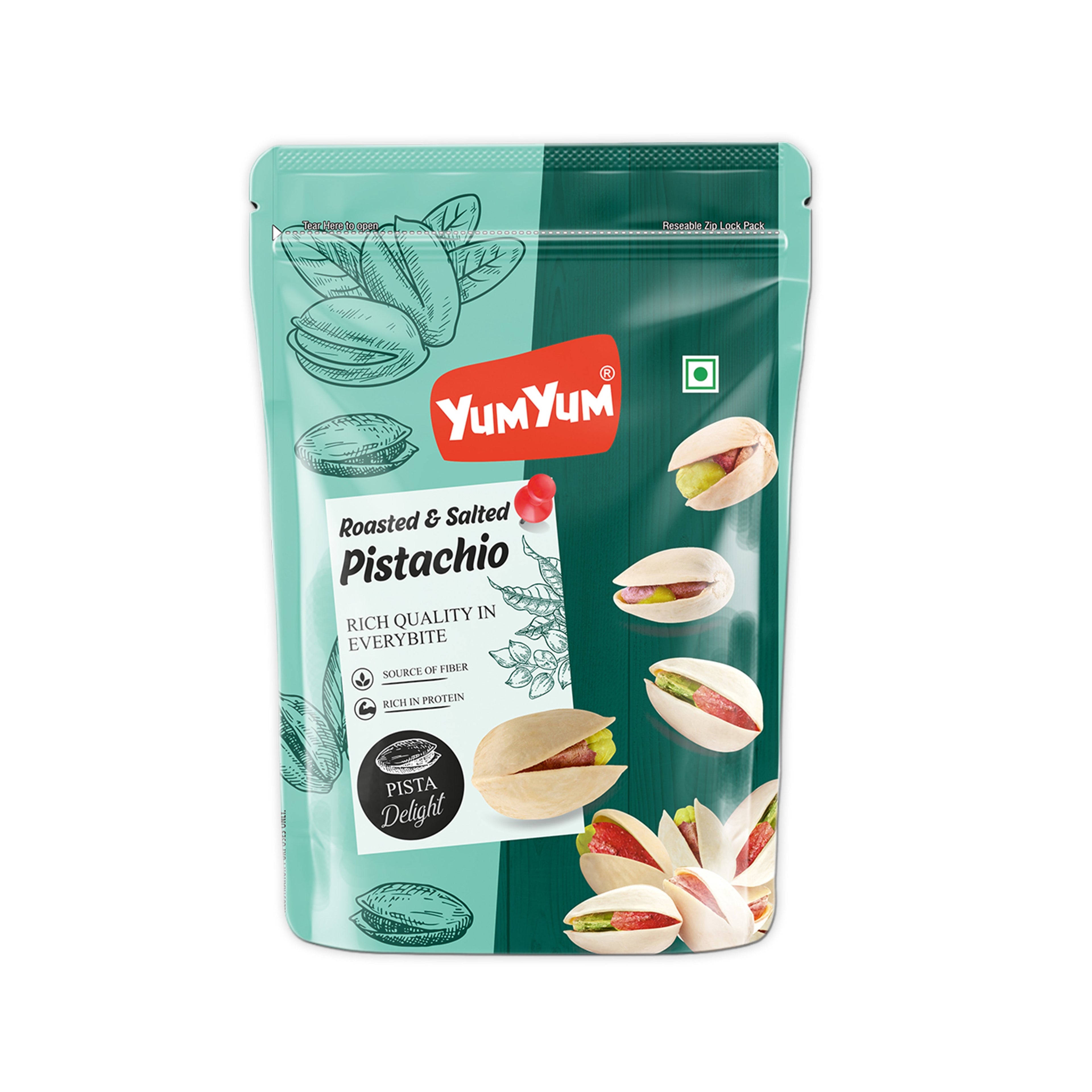 Yum Yum Roasted & Salted Pistachios Pouch