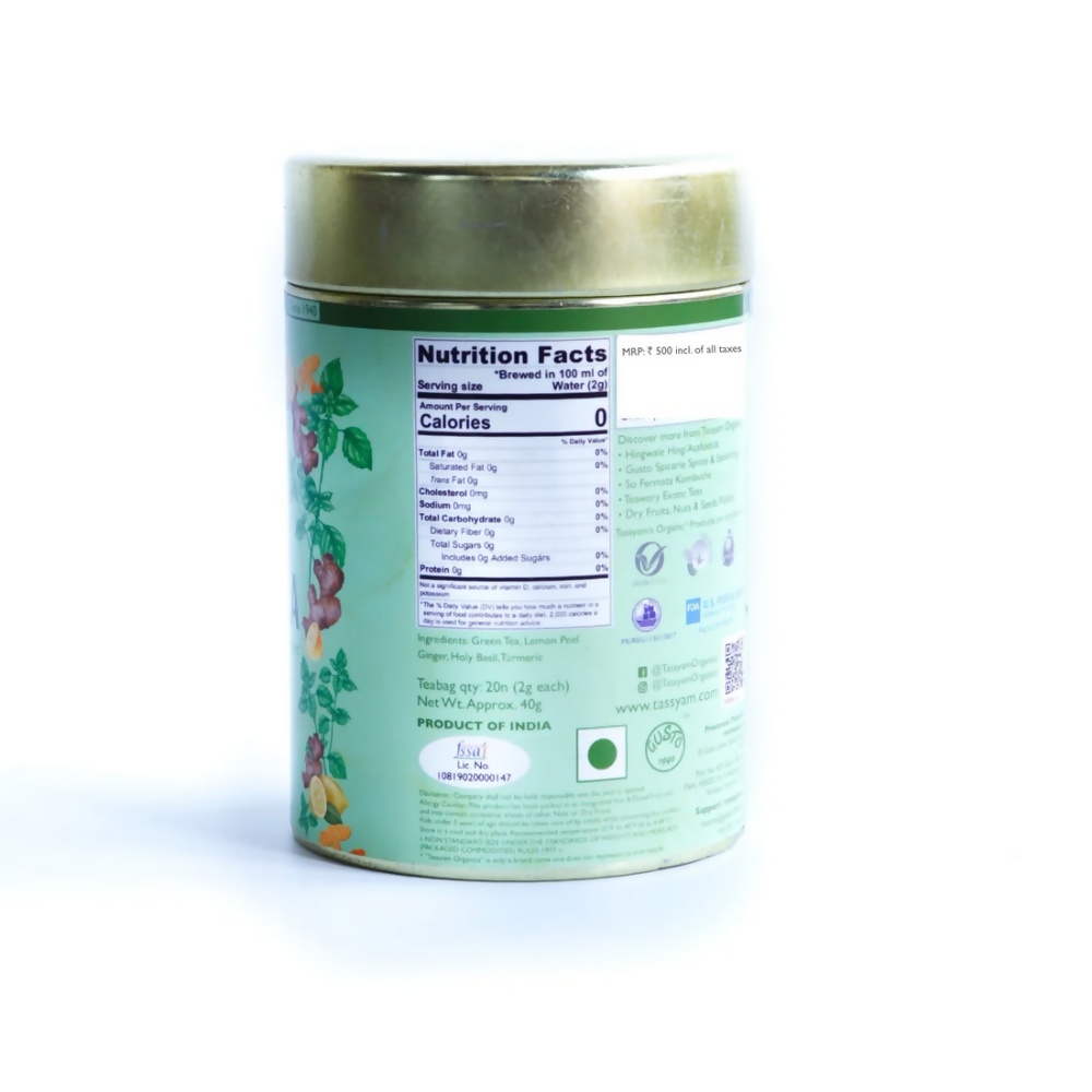 Tassyam Organics Tulsi Ginger Tea Bags