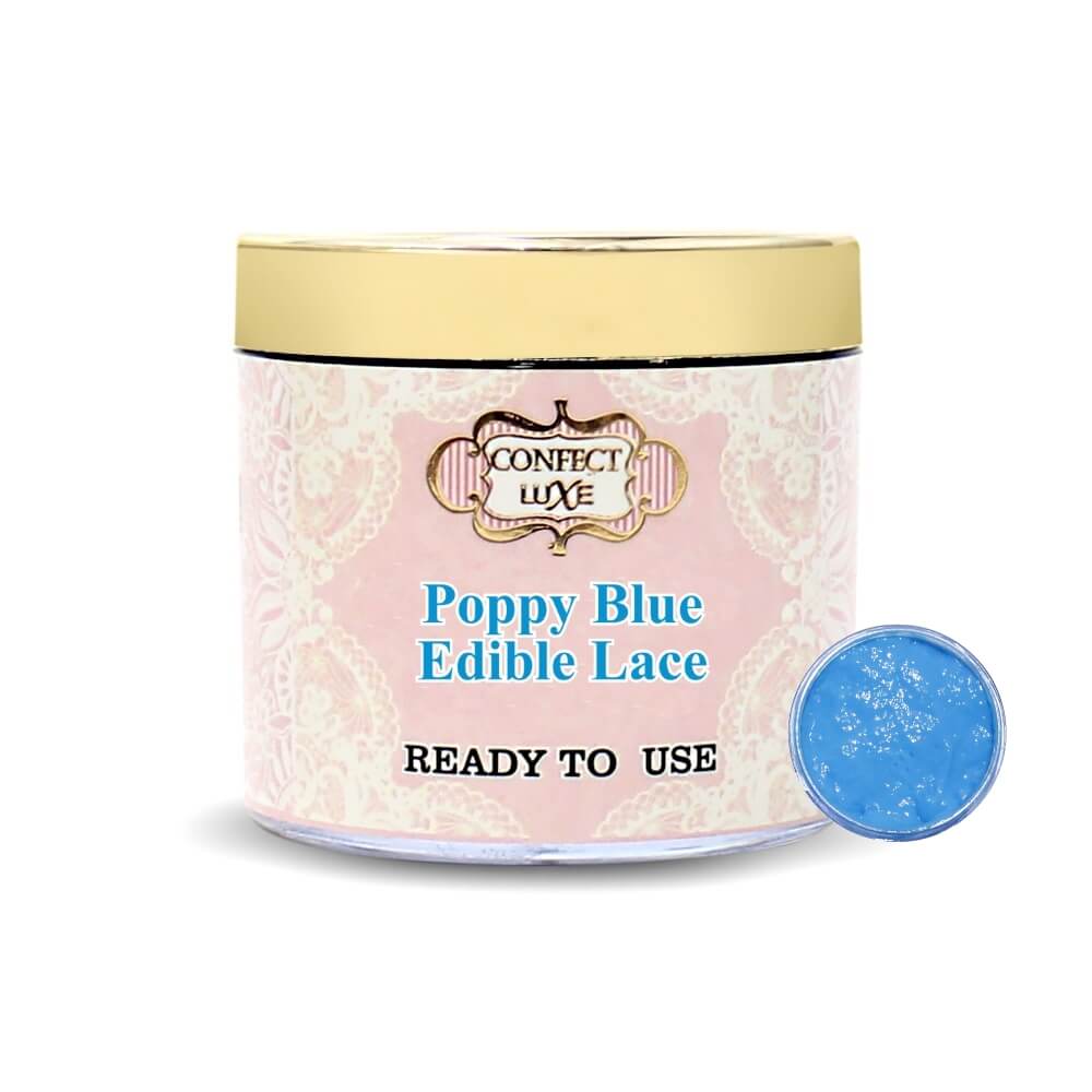 Confect Poppy Blue | Edible Lace