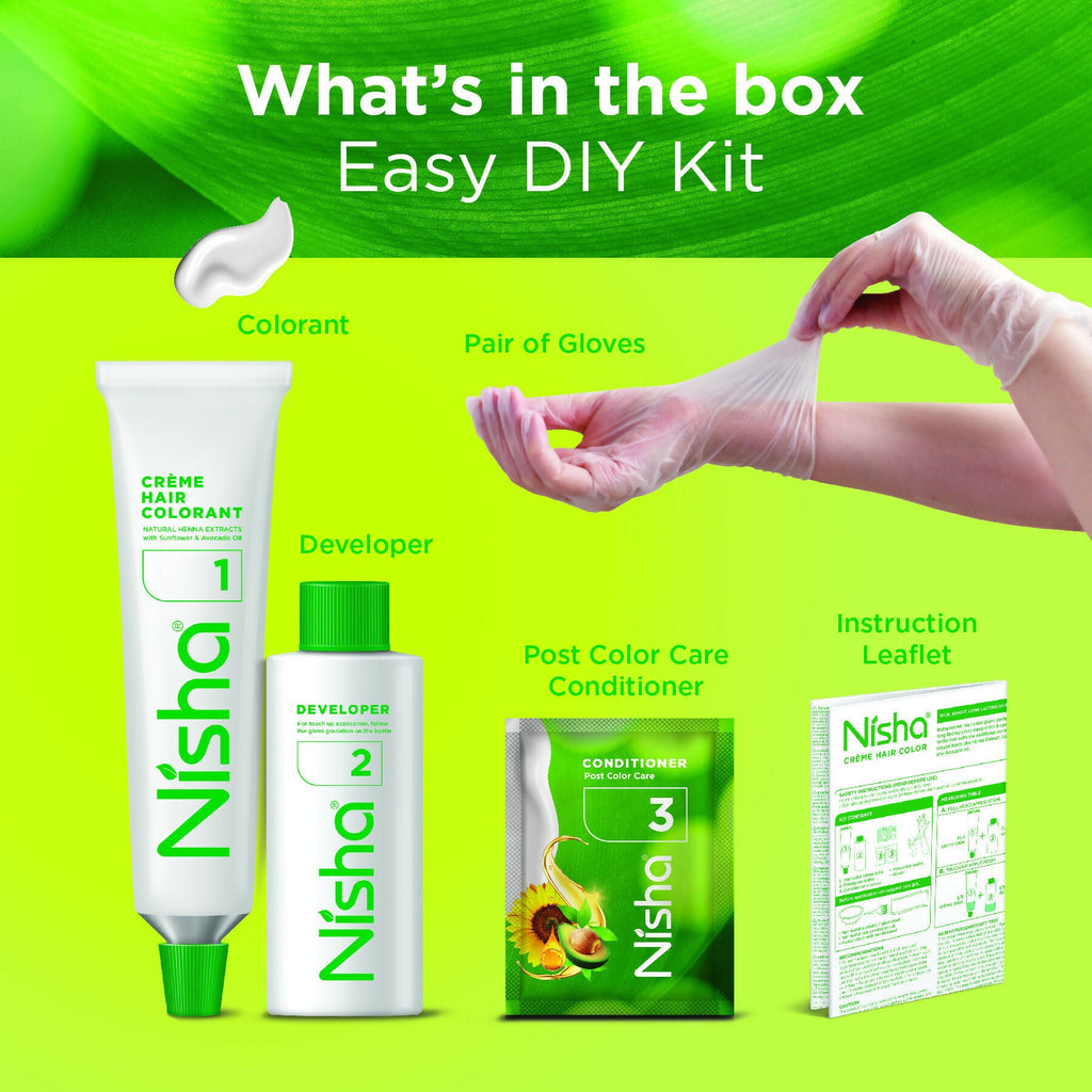 Nisha Creme Hair Color for Women - Golden Brown