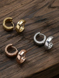 NVR Men's Set of 3 Multicolour Hoop Earrings