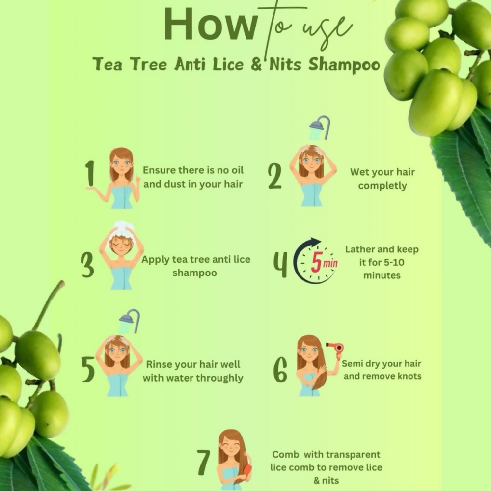 Botanical Luxuriate Tea Tree Anti Lice and Nits Shampoo & Comb