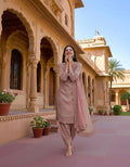 Teeya Creation Peach Color Natural Creap Silk Designer Fancy Party Wear Salwar Suit
