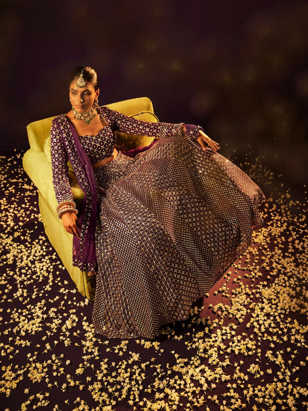 Lehenga Mart Designer Indian Wedding Lehenga Choli-Wine